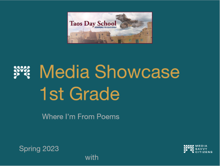 First Grade Media Showcase Where I'm From Poems