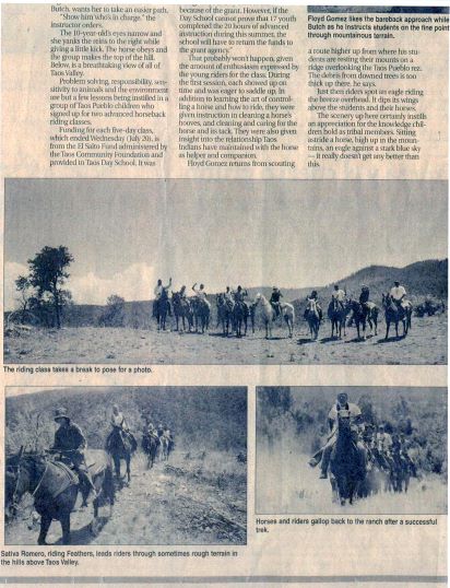 Riding With Class newspaper article clipping page 2