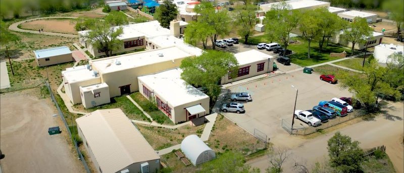 Aerial view of Taos Day School