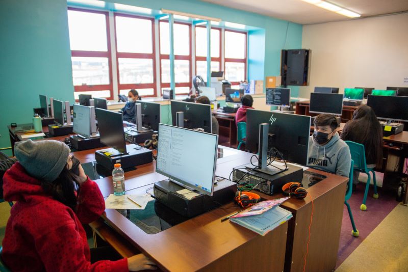 Students in computer lab