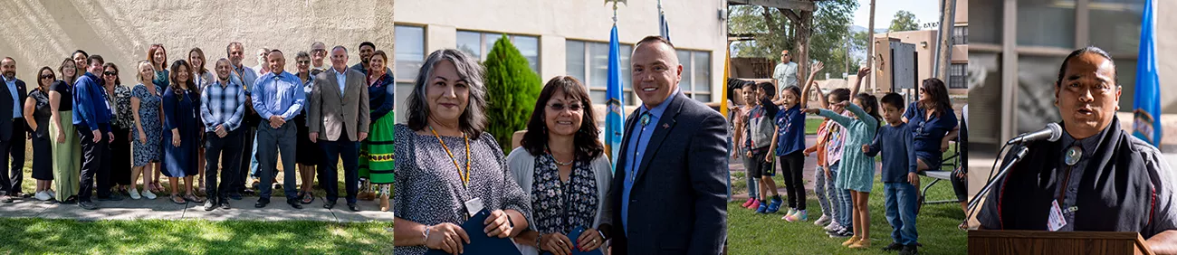Collage of Faculty and Staff and Some Students of the Taos Day School.