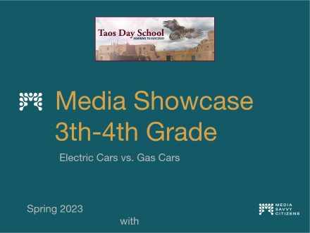 Third and Fourth Grade Media Showcase Electric Cars vs Gas Cars